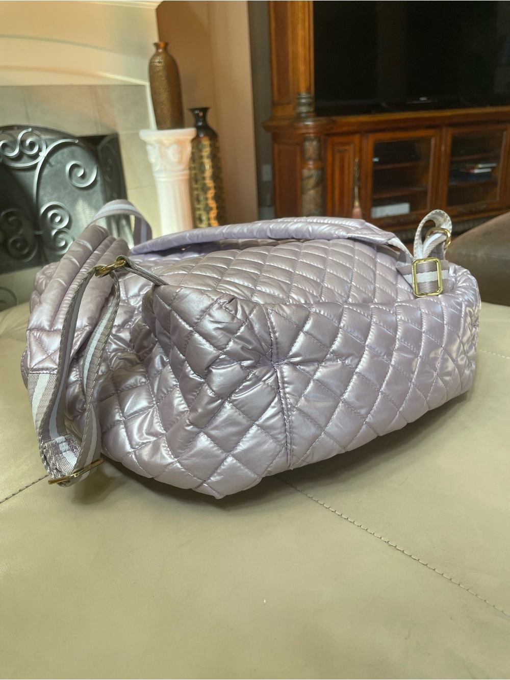 Oliver Thomas 24 + 7 Tennis Backpack, Lavender Quilted - Picture 6 of 13